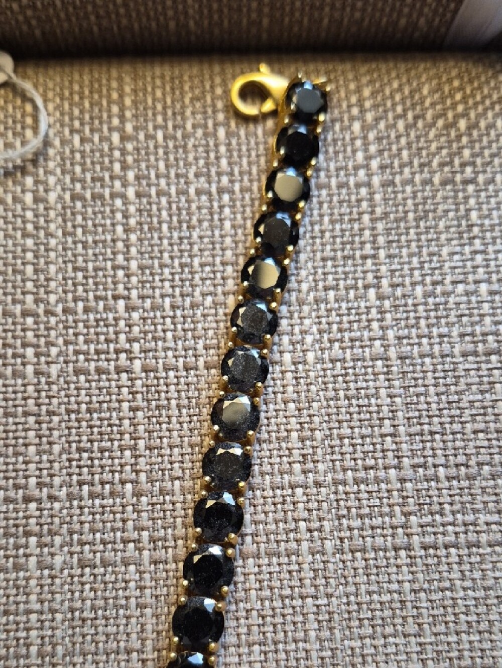 Park Lane Black Crystal and Gold Tennis Bracelet - Picture 2 of 3